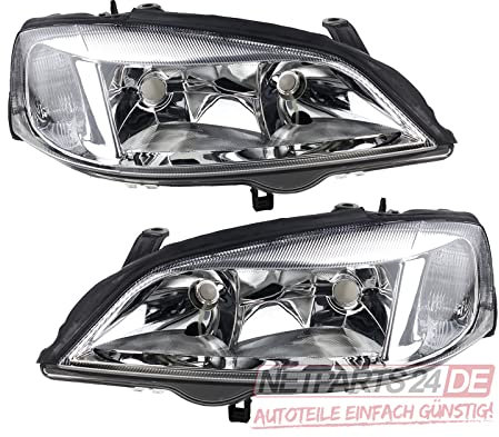 Johns, Juego de faros delanteros para Opel Astra G a partir de 04/98 – 03/04, juego H7/HB3 izquierdo, derecho