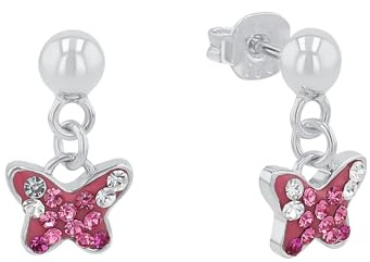 Prinzessin Lillifee Mädchen Kinder Ohrringe Ohrhänger Silber, Kommt in Schmuck Geschenk Box