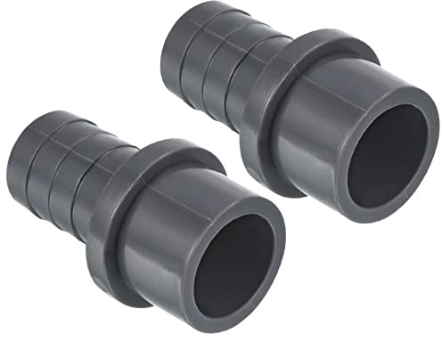 PATIKIL UPVC Réducteur Tuyau Raccord 32mm OD 25mm Barbelé 2 Paquet Gris | Droit Accouplement Adaptateur Connecteur
