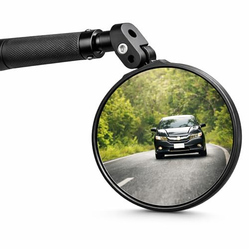 Bike Mirror, Bicycle Mirrors for Handlebars with 360-Degree Rotation and Unbreakable Convex Rearview Lens for Safe Cycling (2 PCS)
