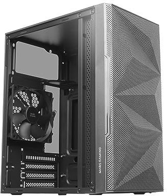 Mars Gaming MC-1500, Case Compatto MicroATX, Finestra Laterale in Vetro Temperato, Design Geometrico Total-Mesh Frontale, 1x Ventola FDB 120mm Ultra-Silenziosa, Nero