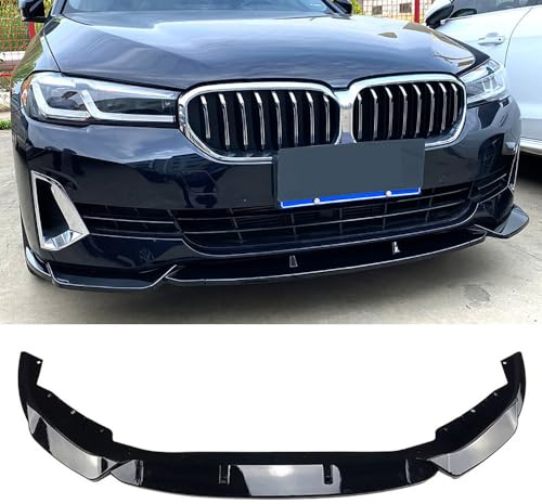Auto Frontstoßstange Splitter Spoiler Diffusor Lippe für BMW 5er G30 G31 520i 525i 530i 2021 2022 2023 Auto Styling Körper Kit,Glossy Black