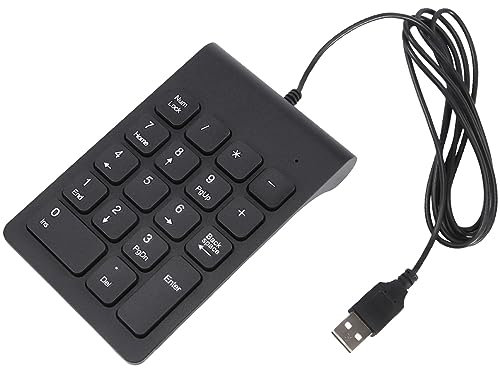 MARKELL Mini USB Wired Numeric Keypad Numpad 18 Keys Digital Keyboard for Accounting Teller Laptop Windows Android Notebook Tablets PC (Black)