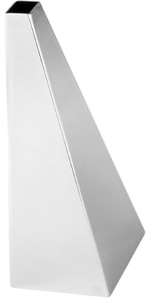 ULDIGI Vaso in Acciaio Resistente Per Interni Decorazione Contemporanea Da Tavolo Ornamento Elegante Per Casa e Ufficio Argento Lucido