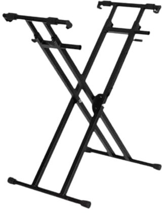 JISADER x-förmiger Keyboardständer, höhenverstellbar, rutschfeste Füße, Polster, abnehmbarer, zusammenklappbarer Ständer für elektronische Klaviere für