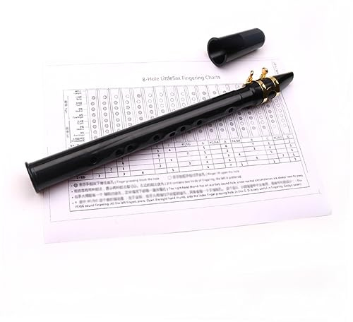 Taschensaxophon 8-Loch Tragbar, Kleines Saxophon aus Kunststoff Schwarz | Handgefertigt, Gerade Ausführung, für Musik und Sammlung, Kompaktes Format, Kleiner Instrument