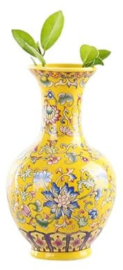 XYUERU China Ming-Stil Vase Handgemachte Ornament Desktop-Keramikvase Retro Chinesische Dekorative Vase Bonsai Für Blumenarrangements Tisch Wohnzimmer Dekoration