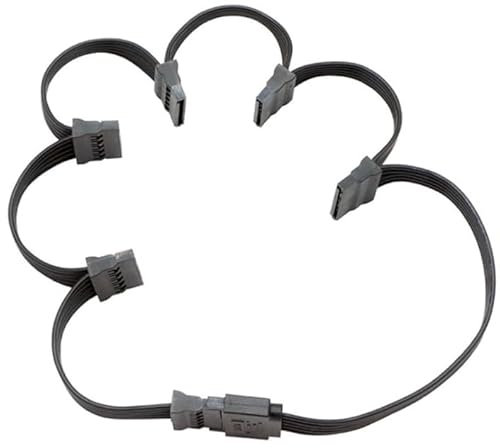 Toaluea 15 Pin Cavo Adattatore Sdoppiatore di Alimentazione SATA 1 Male to 6 Female, Cavo Seriale Sata per Disco Rigido, SATA Maschio a Femmina Adattatore per SSD HDD Unità Ottiche