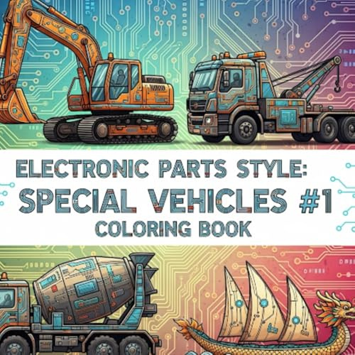 Electronic Parts Style : Special Vehicles #1: Coloring Book