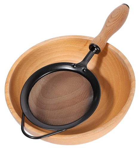 Passoire à Maillage Fin,Passoire et Tamis de Cuisine avec Poignée - Ustensile Cuisine Pâtisserie Filtre Tamis pour Tamiser Égoutter Rincer Farine Riz Pâtes