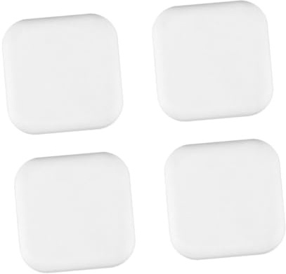 Hemobllo 4 Pezzi Paracolpi Adesivi in Silicone Bianco Quadrato Protezione Muro Antiurto per Maniglie Porte Ammortizzatori Silenziosi per Casa e Ufficio Facili Installare Danni