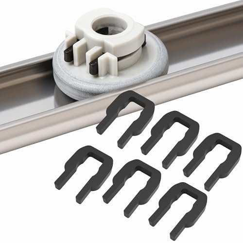 Sintrix Fab 6x Besteckkorb Klammer Halter Set. Verstärkte Ausführung kompatibel mit Miele Spülmaschine G305 G3xx – Ersatz für 09759811 & 1107900 Robuste Korbführung Clips für Geschirrkorb Befestigung