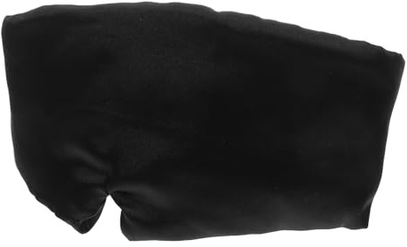 HAMPPLIES 2 Stück Kunstseide Schlafmasken mit Kühlendem Effekt Verlängerter Lichtundurchlässiger Augenschutz für Reisen und Entspannung Hautfreundlich ohne Druck die Ohren Schwarz