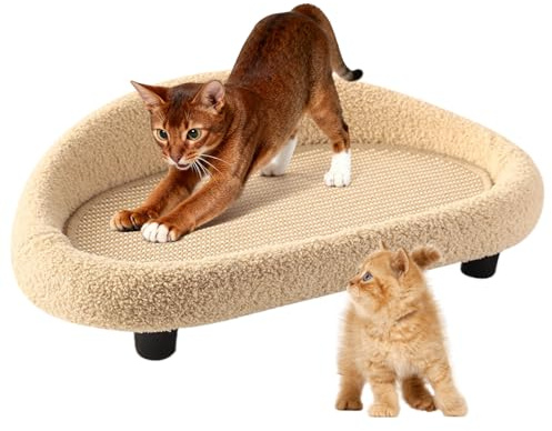 Cama con Rascador para Gatos,Sofá Tipo Lounge Grande de sisal | Rascador con Forma de Sofá | para Salón, Dormitorio, Apartamento, Patio, Esquina del Hogar