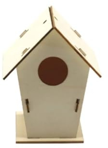 Nestlåda 3 stycken fågelvillor trä bo minimalistisk bur gör-det-själv hängande hus trädgård traditionell nist box (färg: 1)