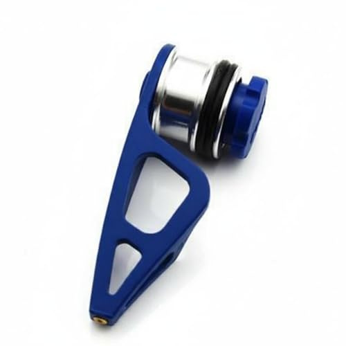 Amagogo Appareil de Nouage de Ligne de Pêche Outil de Nœud Bobineur Knotter Dispositif Ligne Accessoire Métal Plastique Compact Léger Boîte à Leurres Adapté, Bleu+Argent, 33G
