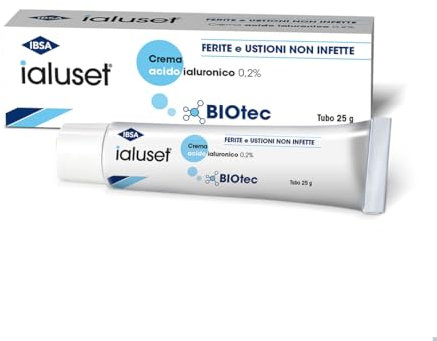 ialuset Crema 25g – Per il trattamento di ferite e ustioni non infette. Grazie all’acido ialuronico ad azione idratante facilita il processo di rigenerazione tissutale delle lesioni cutanee