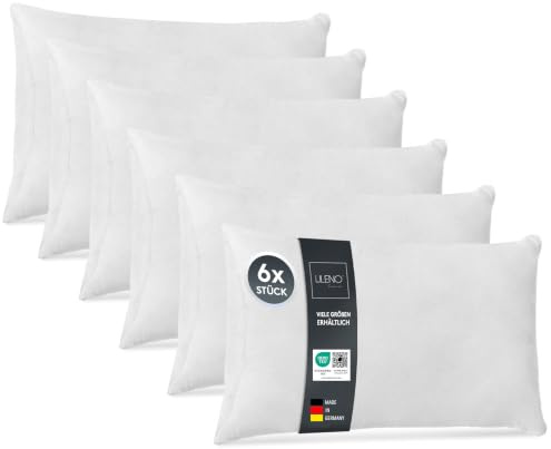 LILENO HOME Kissenfüllung 40x60 (6er Set) | Pralle Füllung für Couchkissen | & Dekokissen | Wolkenweiches Sofa Pillow & Schlafkissen Made in Germany | Kissen Set mit Oeko-Tex Klasse 1
