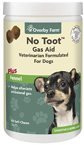 Overby Farm No Toot Soft Chews for Dogs, 60-Piece, 132 g