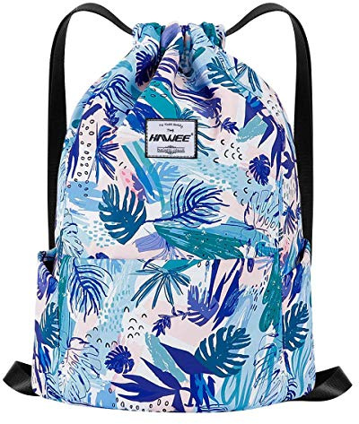 HAWEE Impermeabile Sportivo Zaino con Coulisse Grande Coulisse Borsa da Palestra con Tasca Interna Unisex per Donna Uomo Vita Quotidiana Sport All'aperto Tempo Libero Yoga Scuola Spiaggia Nuoto