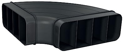 Bosch HEZ9VDSB1 Accessories for Hobs with Extractor Hood 90° Horizontal Flat Channel Elbow Black