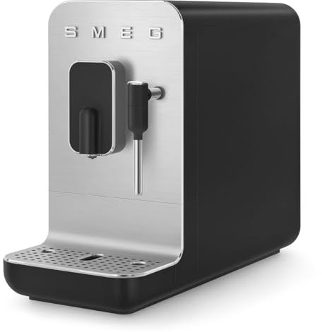 Smeg BCC02BLMEU Kompakte Kaffeevollautomat mit Dampffunktion Schwarz