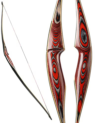 KAINOKAI 58 Laminated Recurve Bow,Amercian Hunting Bow Archery Bow 20-60lbs (20LBS, Right Hand)