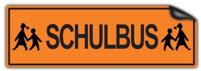 STROBO Schulbus Magnetschild 45 x 15 cm | Warntafel für Schülertransport am Auto als Magnet | UV-Schutz, Wind- und Wetterfest