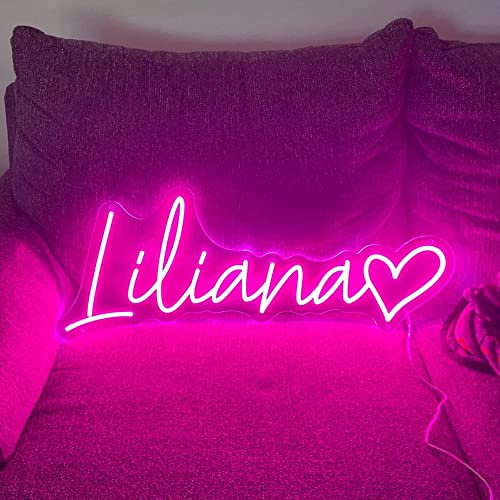 JEMESI Personalisierte Neonlicht-Schild, LED-Nachtlichter, Groß Benutzerdefinierte Neonschilder für Bar Pub Geschäft Club Garage Zuhause Partydekoration Lampe Logo Lichtzeichen (1 Zeilen Text, 90cm)