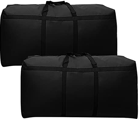 2 Stück 180L Aufbewahrungstasche,Unterbettkommode,Aufbewahrungstaschen wasserdicht,600D-Oxford-Umzugstaschen mit Reißverschlüssen,Aufbewahrungsboxen für Bettdecken,Kleidung oder Umzug (100x60x30cm)