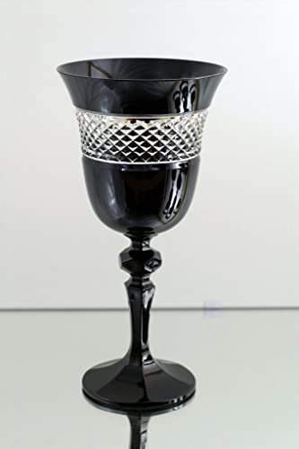 Set di 6 bicchieri da vino colorati in cristallo