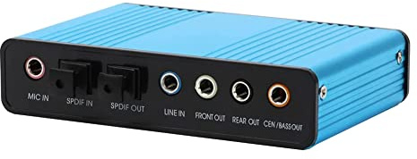 Oikabio Carte son, Carte Son Externe 6 Canaux USB 2.0 Externe 7.1 5.1 Son Surround Adaptateur de Carte Son Audio S/PDIF