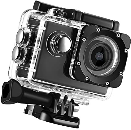12MP Unterwasser, wasserdichte Videokamera Outdoor Fahrrad Tauchen Sport Action Kamera (Schwarz)