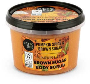 Organic Shop 250ml Body Scrub Pumpkin Spice Latte Brown Sugar