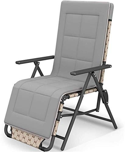 Leichte Schaukelliege, Sonnenliege, 10 Positionen, verstellbar, brauner Stuhl, Outdoor-Gartenmöbel, Klappbett für Strand, Pool, Terrasse, Camping, Füße, Stahl-Rundrohr (Größe: ohne Kissen) Present