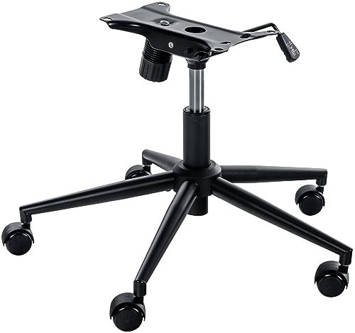 CLP Ersatzgestell Für Bürostühle I Höhenverstellbares Untergestell Für Drehstuhl I Gestell Mit Wippfunktion, Farbe:schwarz