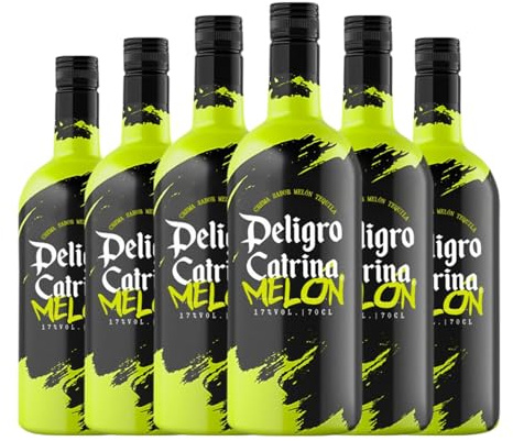 Crema de Licor Andalusí Peligro Catrina Tequila Melón 70 cl (Caja de 6 Botellas de 70 cl)