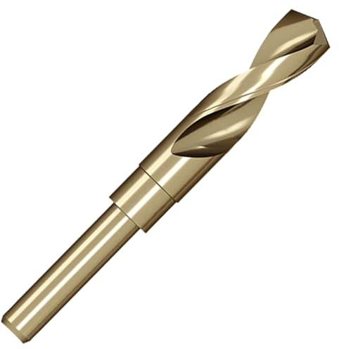 Meccion HSS Cobalt Drill Bit 19.5mm Reduced Shank Twist Drill Bit for Metal, Stainless Steel, Aluminium, Wood, Plastic, Non-Ferrous Etc.