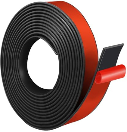 JAHOMFAI Gummistreifen selbstklebend (20mm(B) x2mm(D) x3m(L)) Neopren Gummimatte Gummiplatte, Vollgummi Gummiprofil für Dichtungen, DIY, Bodenbeläge Schutz, Anti-Vibration, Anti-Rutsch