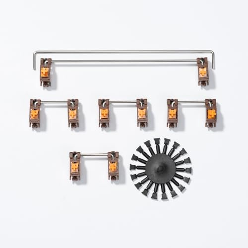 OOCTPK Chilkey Stupid Keyboard Stabilizers, Snap-in Stabilizers with 2u 6.25u 7u Wires, 1.6mm PCB Mount Stabs Kit for Mechanical Keyboards MX Switches