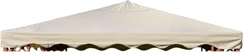 Telo Top Copertura di Ricambio per Gazebo Maxima in Poliestere Ecrù Spalmato in Pvc Impermeabile con Airvent Arredo Giardino (3x4 METRI)