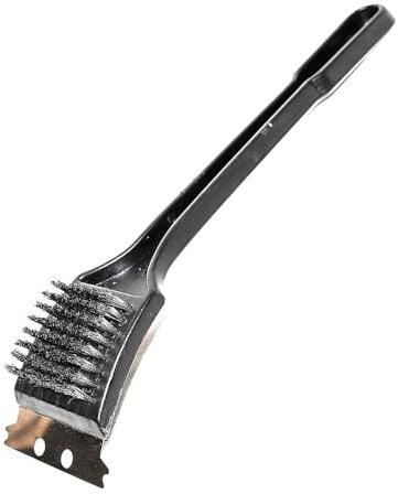 BBQ Grill Brush with Scraper – Heavy Duty Metal Wire Barbecue Cleaning Brush for Oven, Gas, Charcoal & Kitchen Grills – Effective Bristles Cleaner for Easy Cleaning – Suitable for All Grill Types