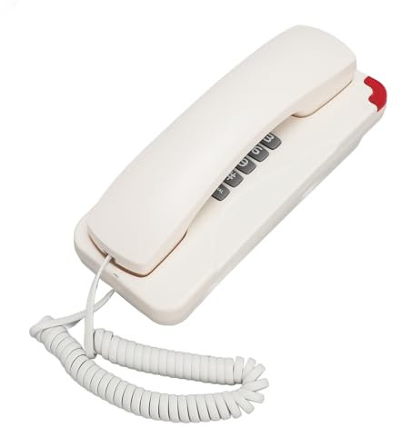 Schnurgebundenes Telefon, Wandmontage-Retro-Festnetztelefon mit Kabel, für die Verwendung zu Hause, Im Wohnzimmer, Im Büro, Im Hotel (White)