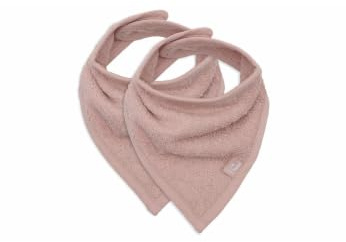 Jollein Lot de 2 bavoirs pour bébé - Bandana - Rose sauvage - 100% coton - Avec fermeture Velcro - Bavoir pour bébé