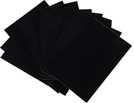 Yardenfun 10pcs Self-adhesive Flocked Fabric Sheets Black Flocking Cloth Sheets Jewelry Box Liners with Velvet Lining for Protecting and Decorating Jewelry Cases