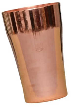 FytStycale Kupfer-Wasserbecher, Moscow Mules-Tasse, 400 ml, Wasserbecher, Teegeschirr, Kupfer-Kaffeebecher, Kupferbecher für Tee, Getränke, Café, Bar, Hochzeit, Ohne Griff