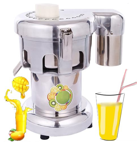Exprimidor centrífugo de frutas y verduras enteras, exprimidor profesional de acero inoxidable con motor de 550 W para exprimir sin esfuerzo