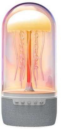 HOPBLOCK Mechanische Jellyfish Lautsprecher, Quallen Lautsprecher mit Nachtlicht Siebenfarbige kühle Lichter Weihnachten Dekoration Geschenke für Erwachsene