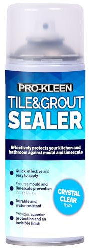 Pro-Kleen Tile & Grout Sealer 400ml - Waterproof Protection Against Mould, Mildew & Limescale - Seals & Protects Backsplashes, Bathrooms, Worktops & More - Long-Lasting & Non-Staining