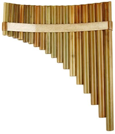 Panflöte Konzert C/F/G Schlüssel Panflöte 25/22/18/15/10 Pfeifen Musikinstrument Hellbraun Holzblasinstrument Handgefertigte Panflöten(18F R)
